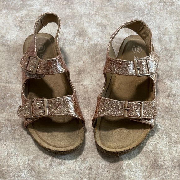 Cat & Jack Other - Cat & Jack Sparkly Tan Sandals